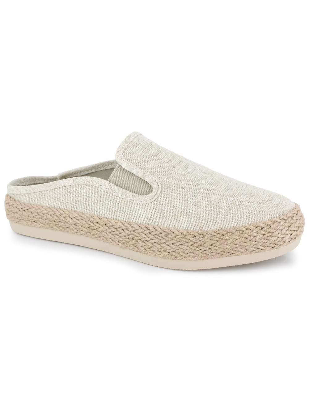 Esprit Cream Slip-On Espadrille Linen Casual Sneaker